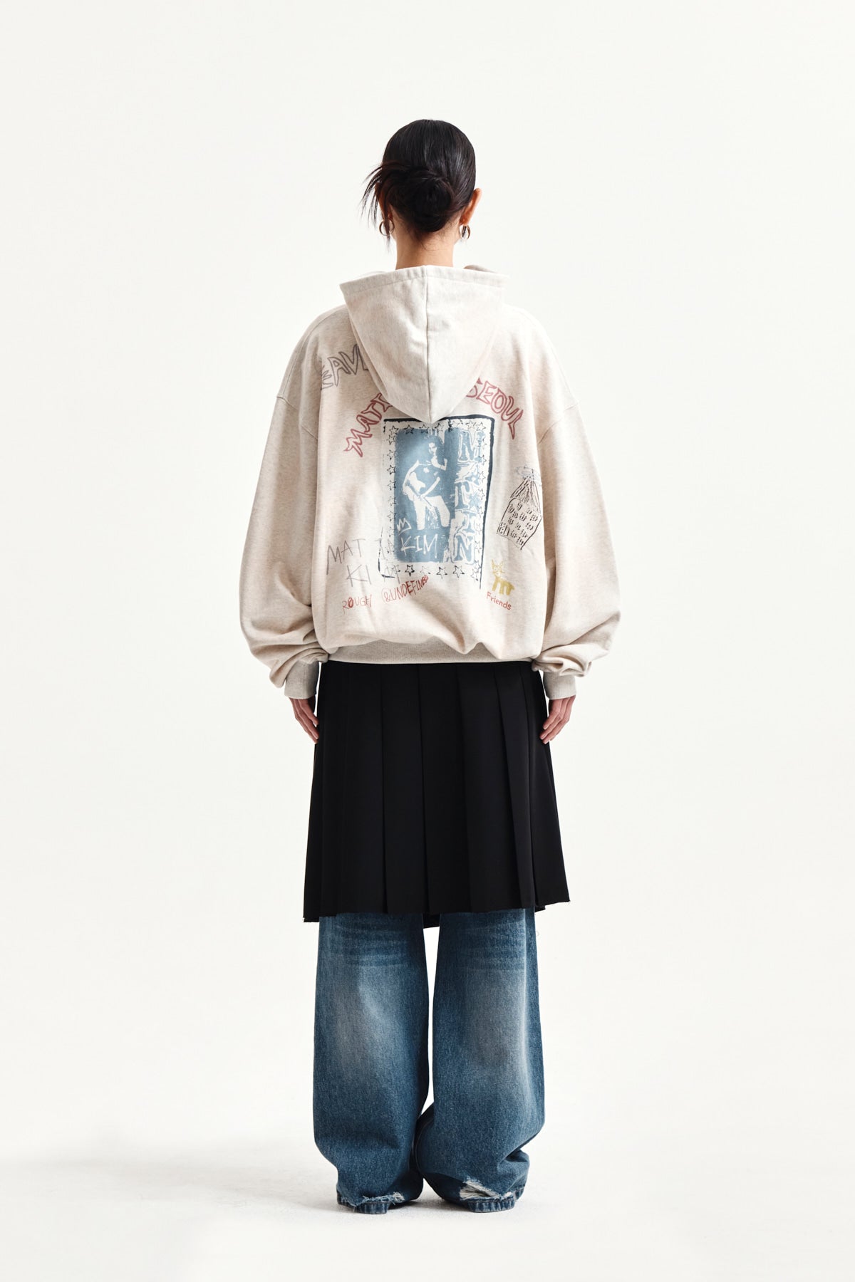 Matin Kim - Back Pocket Patch Destroyed Denim Pants (Blue) product image 7 | TRAB K-Fashion Australia