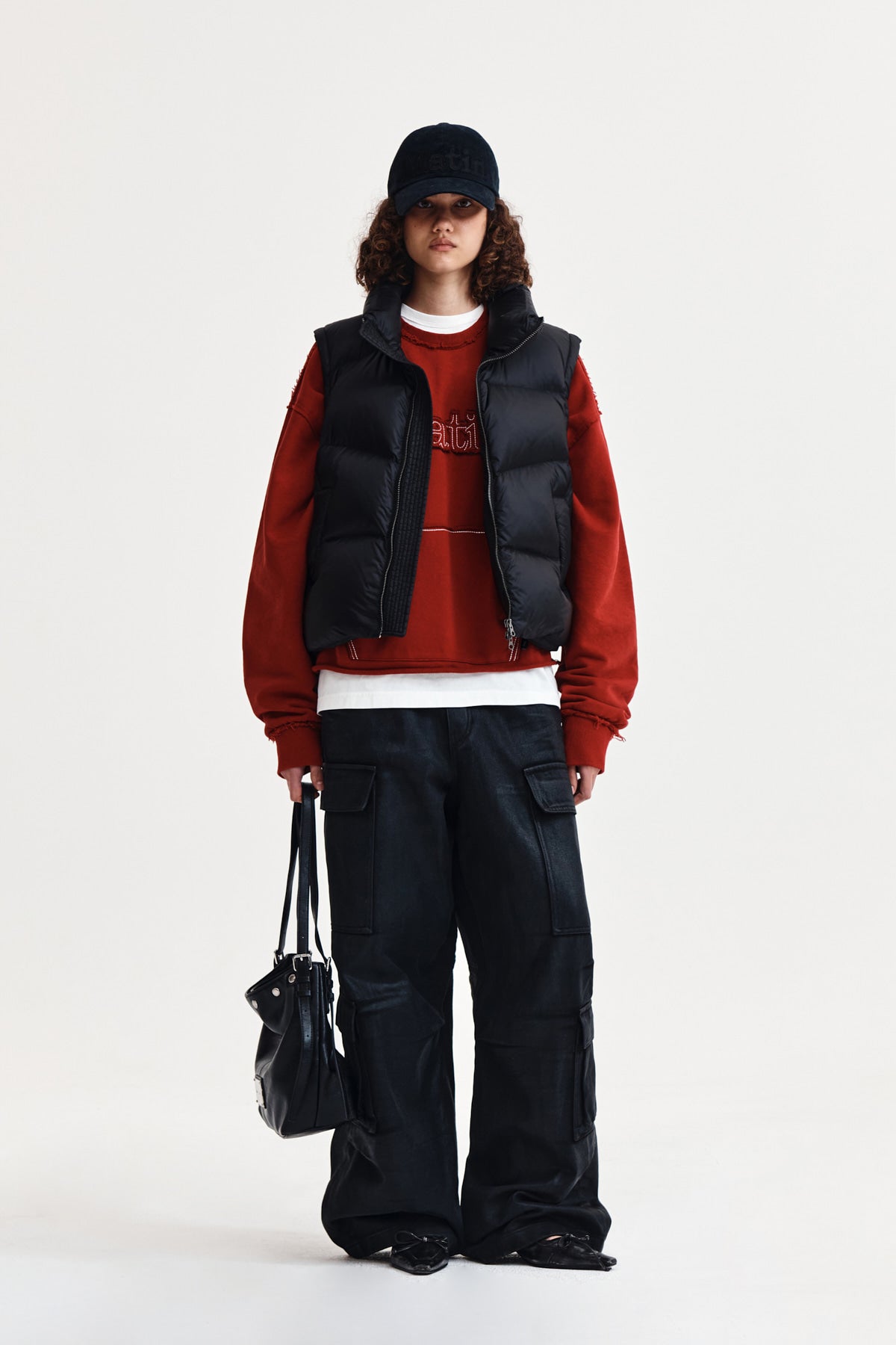 Matin Kim - Unbalance Quilted Down Vest (Black) product image 10 | TRAB K-Fashion Australia