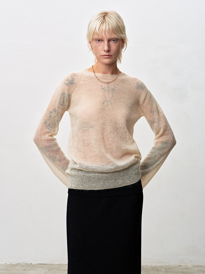 Tonywack - Light Weight Mohair Sweater (Cream) product image 6 | TRAB K-Fashion Australia