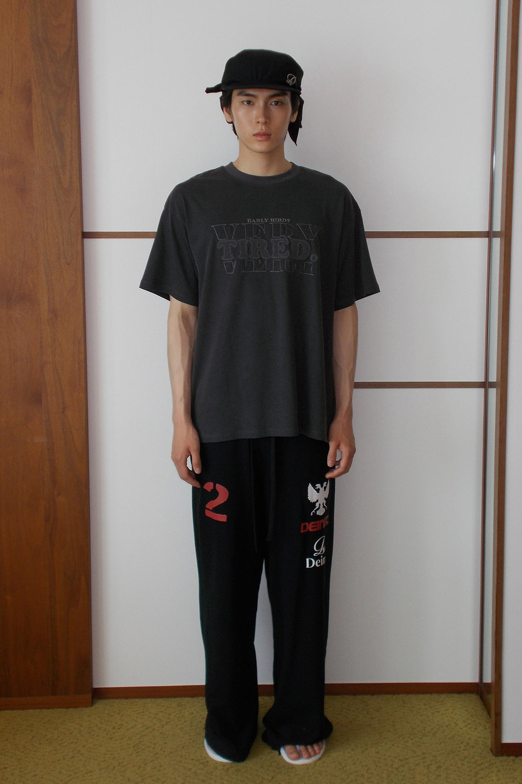 Deinet - Tired T-Shirt (Charcoal) product image 1 | TRAB K-Fashion Australia