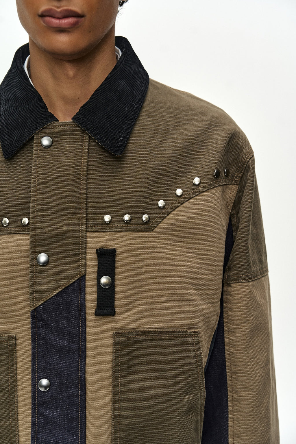 Andersson Bell - Austin Patchwork Washed Jacket (khaki) (Khaki) product image 9 | TRAB K-Fashion Australia