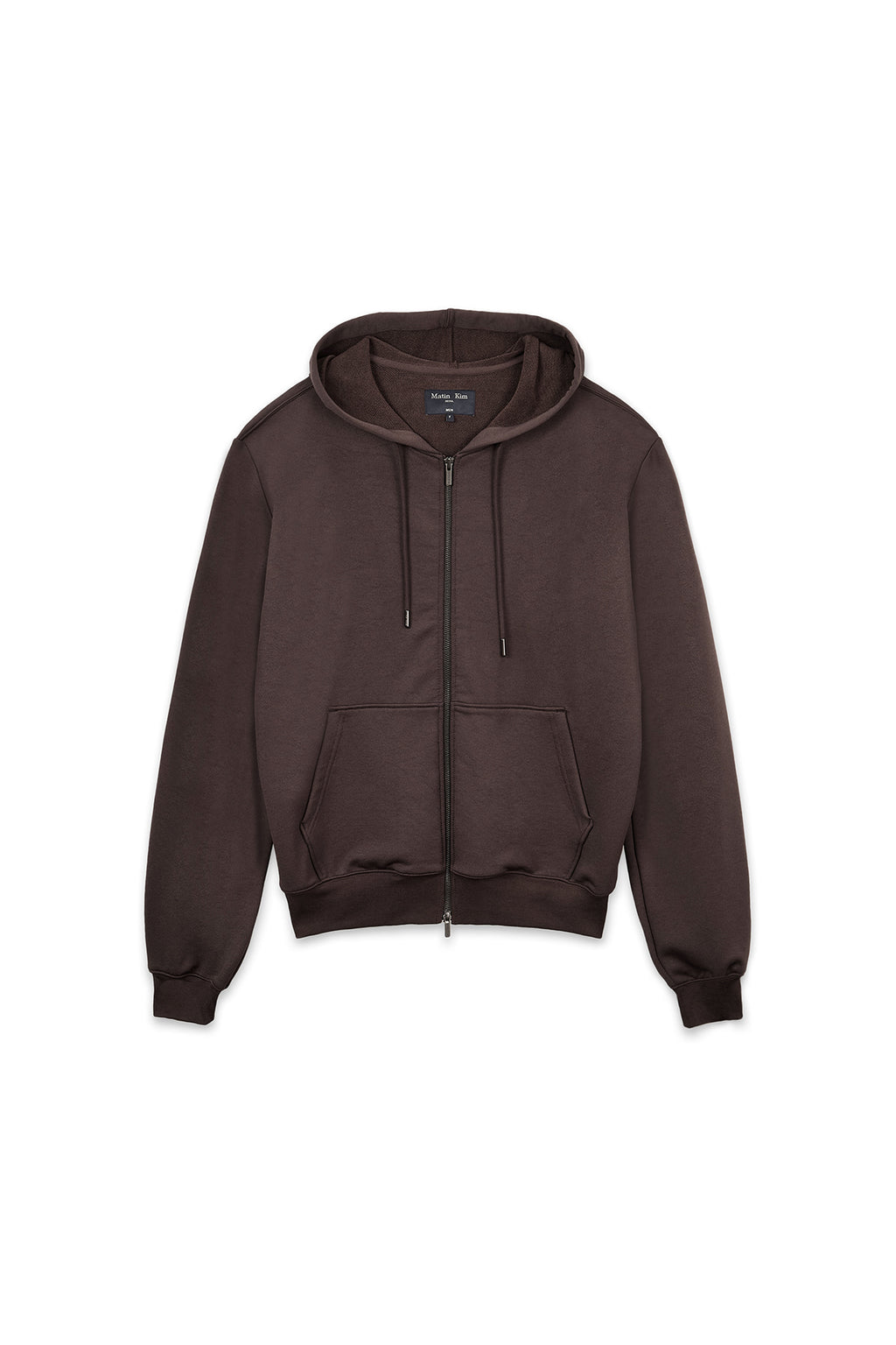 Matin Kim - Back Logo Glitter Hoody Zip Up (Brown) product image 1 | TRAB K-Fashion Australia