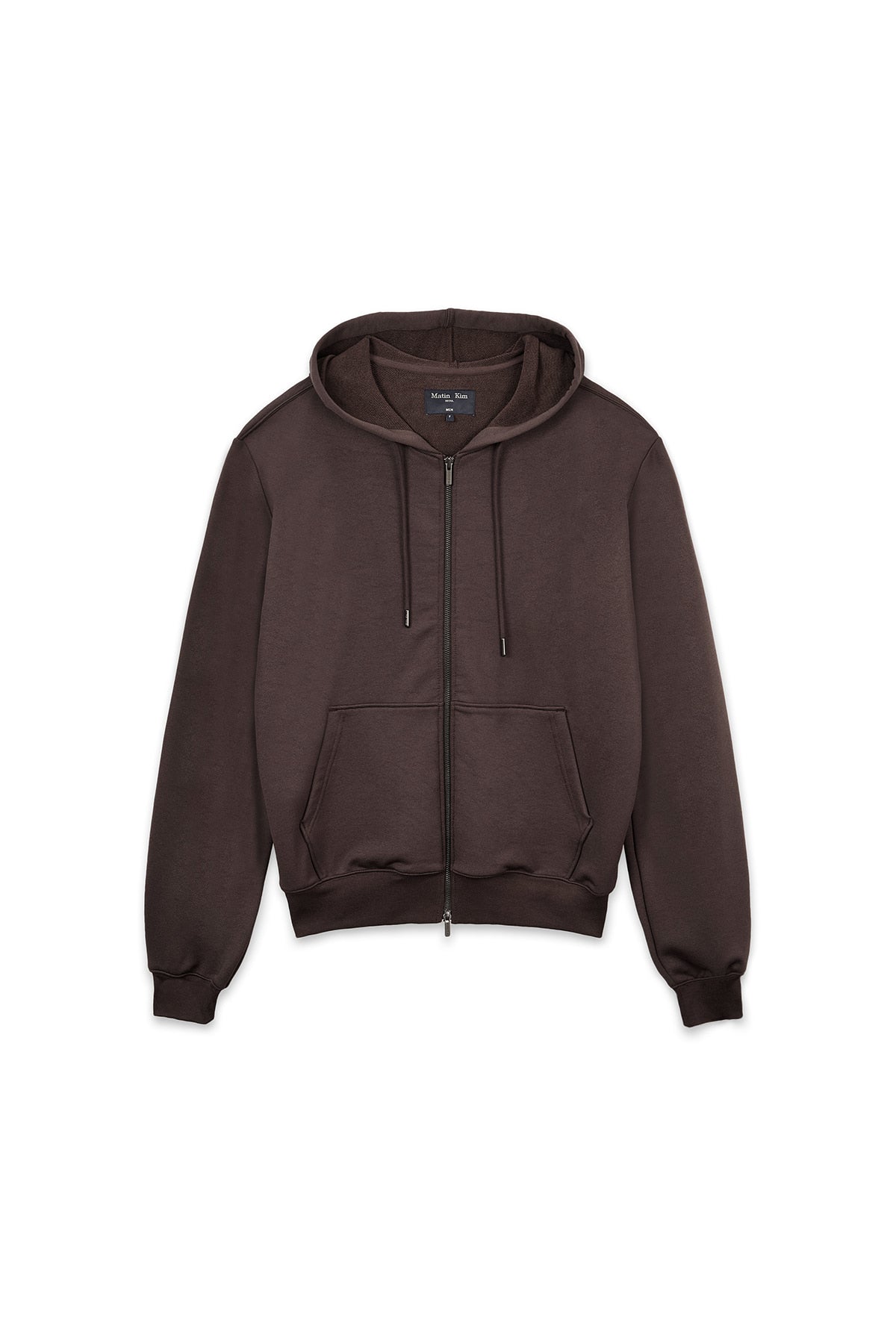Matin Kim - Back Logo Glitter Hoody Zip Up (Brown) product image 1 | TRAB K-Fashion Australia