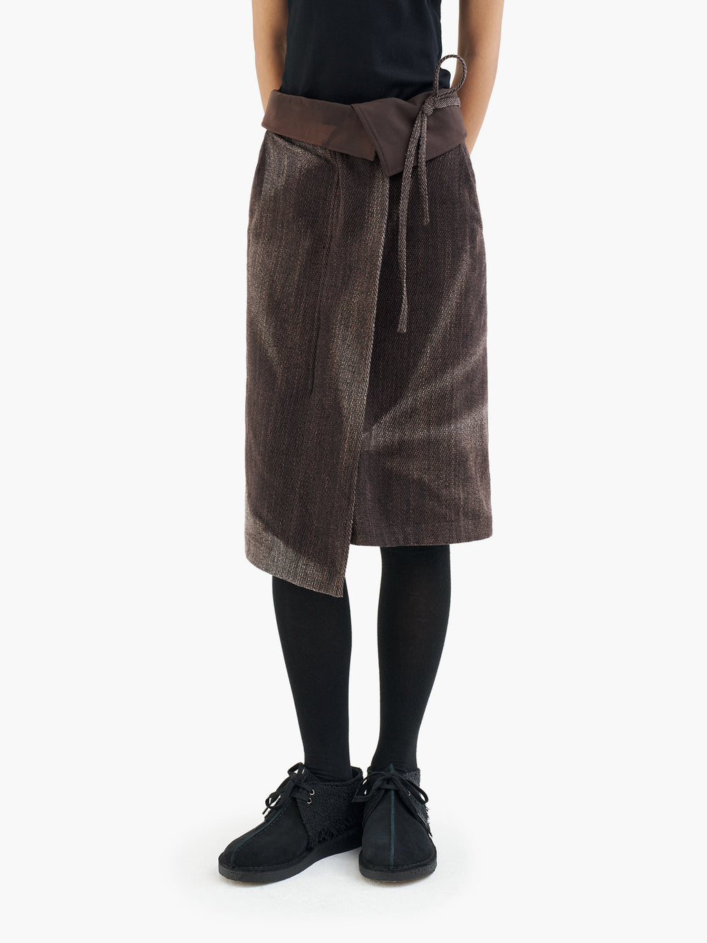 Jiyong Kim - Sun-Bleached Folded Skirt (Brown) product image 2 | TRAB K-Fashion Australia
