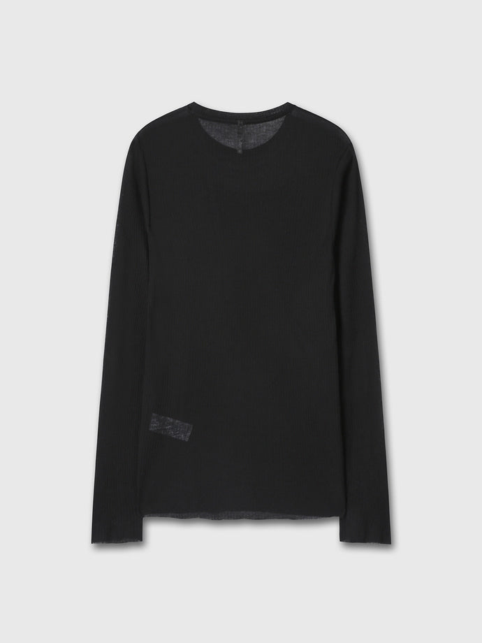 Tonywack - Sheer Wool Ribbed Knit Top (Black) product image 11 | TRAB K-Fashion Australia