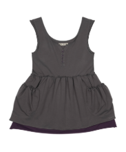 Coyseio - Shirring Pocket Sleeveless (Charcoal) product image 1 | TRAB K-Fashion Australia