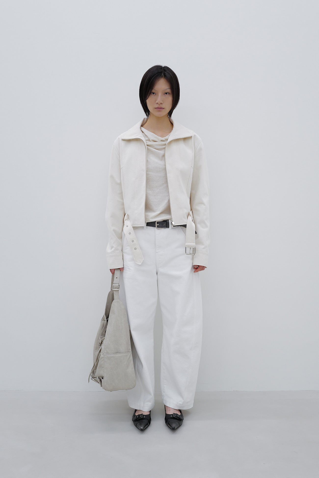 Deinet - Deinet Belted Cotton Jacket (Cream) product image 1 | TRAB K-Fashion Australia