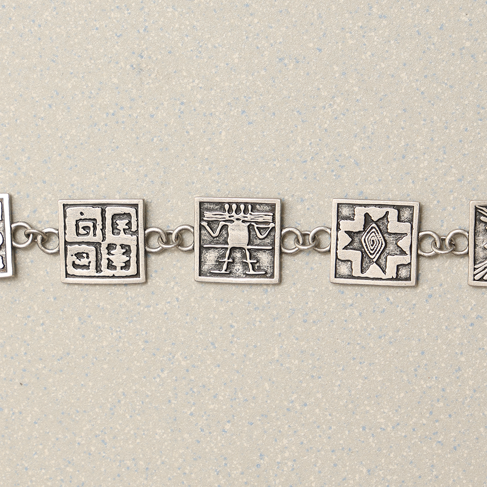 Towtow Archive - Stamped Tile Chain Bracelet Silver Burnish (OC) product image 4 | TRAB K-Fashion Australia