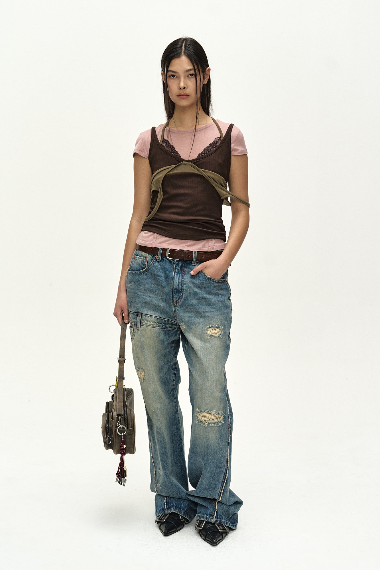 Andersson Bell - Unisex Re-Worked Embroidery Flare Jeans (blue) (Blue) product image 11 | TRAB K-Fashion Australia