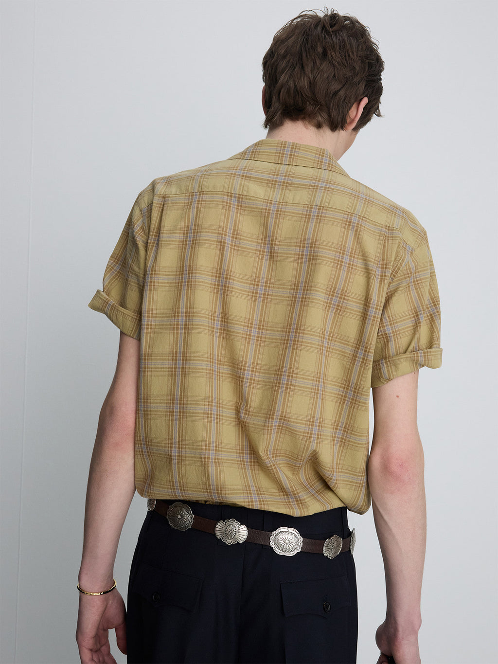 Tonywack - Checked Cotton Bowling Shirt (Dusty Citron) product image 5 | TRAB K-Fashion Australia