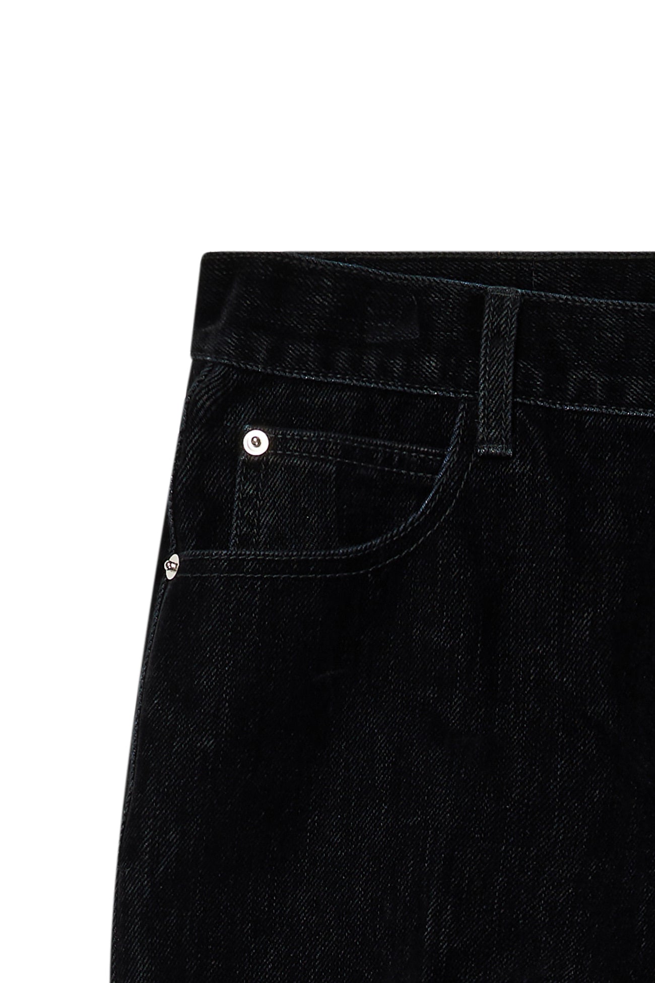 Deinet - Velvet Washed Boot Cut Denim Pants (Black) product image 13 | TRAB K-Fashion Australia
