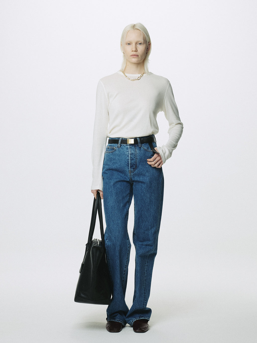 Tonywack - Cotton Cashmere Essential Top (Ivory) product image 1 | TRAB K-Fashion Australia