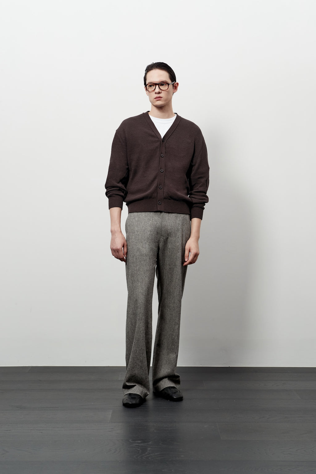 Stu - V- Neck Light Cardigan (Brown) product image 13 | TRAB K-Fashion Australia