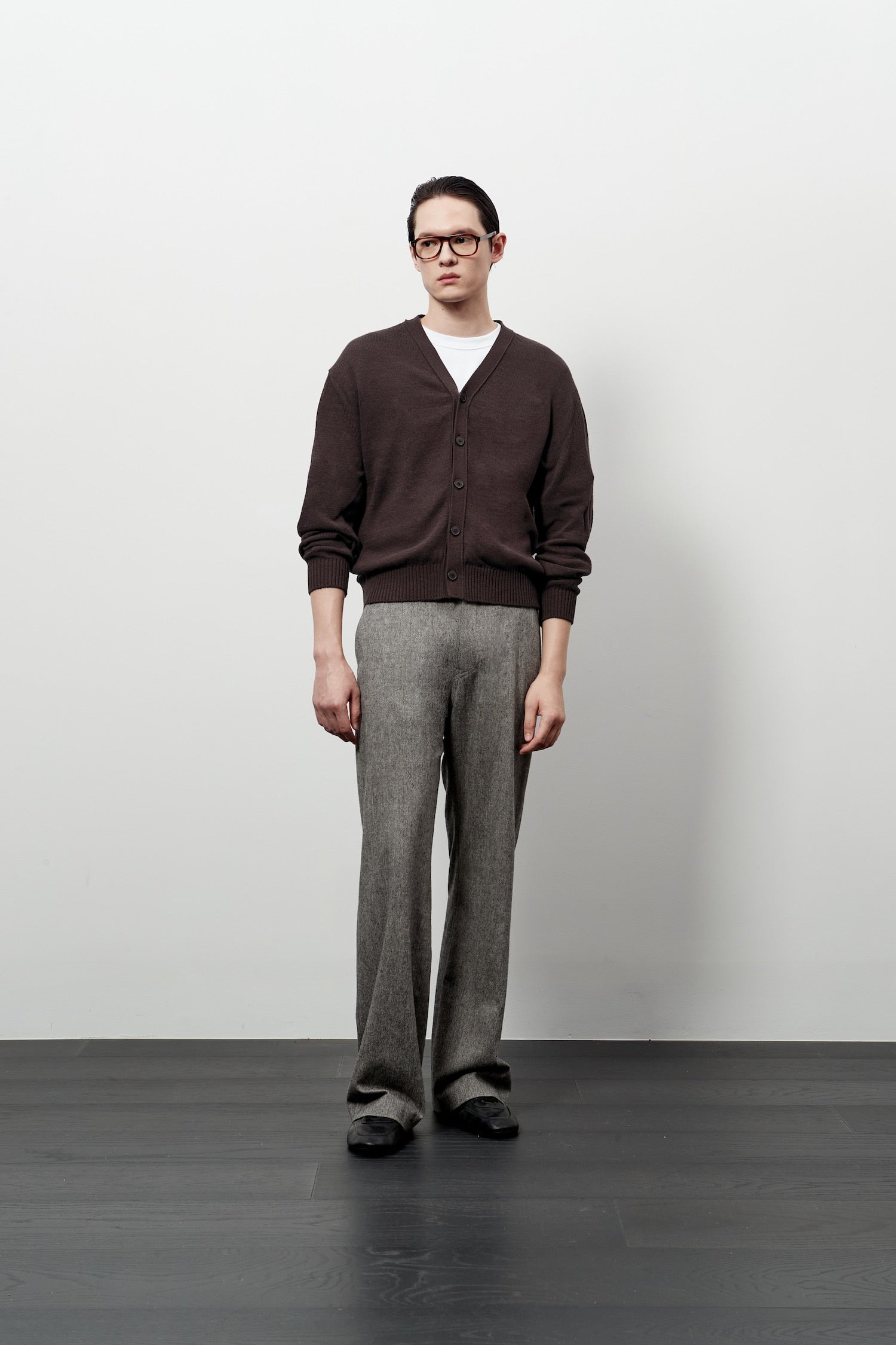 Stu - V- Neck Light Cardigan (Brown) product image 13 | TRAB K-Fashion Australia