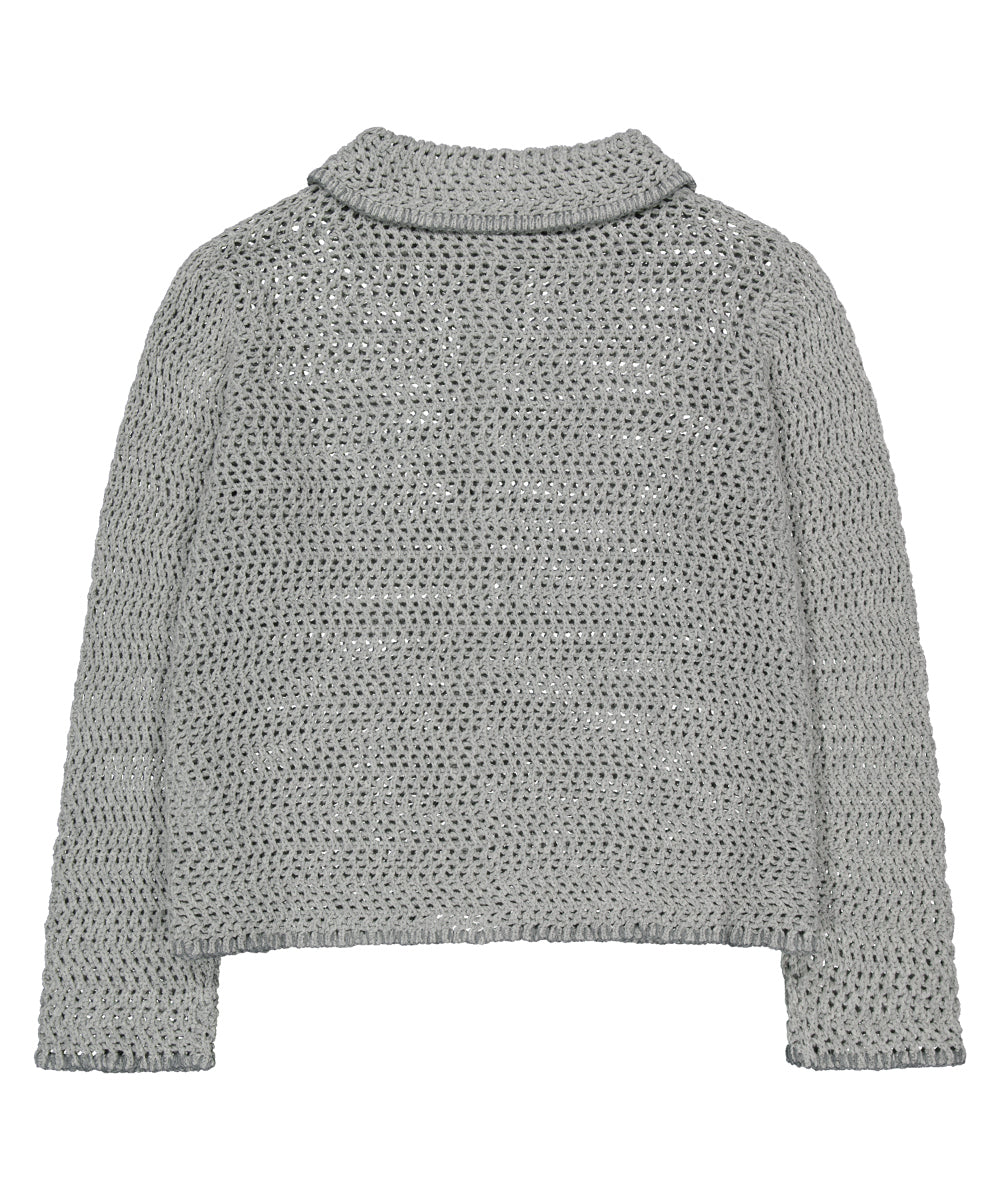 Coyseio - Net Knit Cardigan (Grey) product image 11 | TRAB K-Fashion Australia