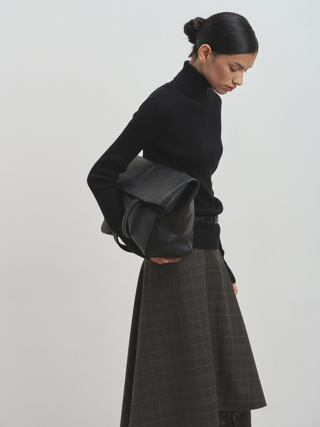 Tonywack - Wool Checked Midi Skirt (Brown Check) product image 5 | TRAB K-Fashion Australia
