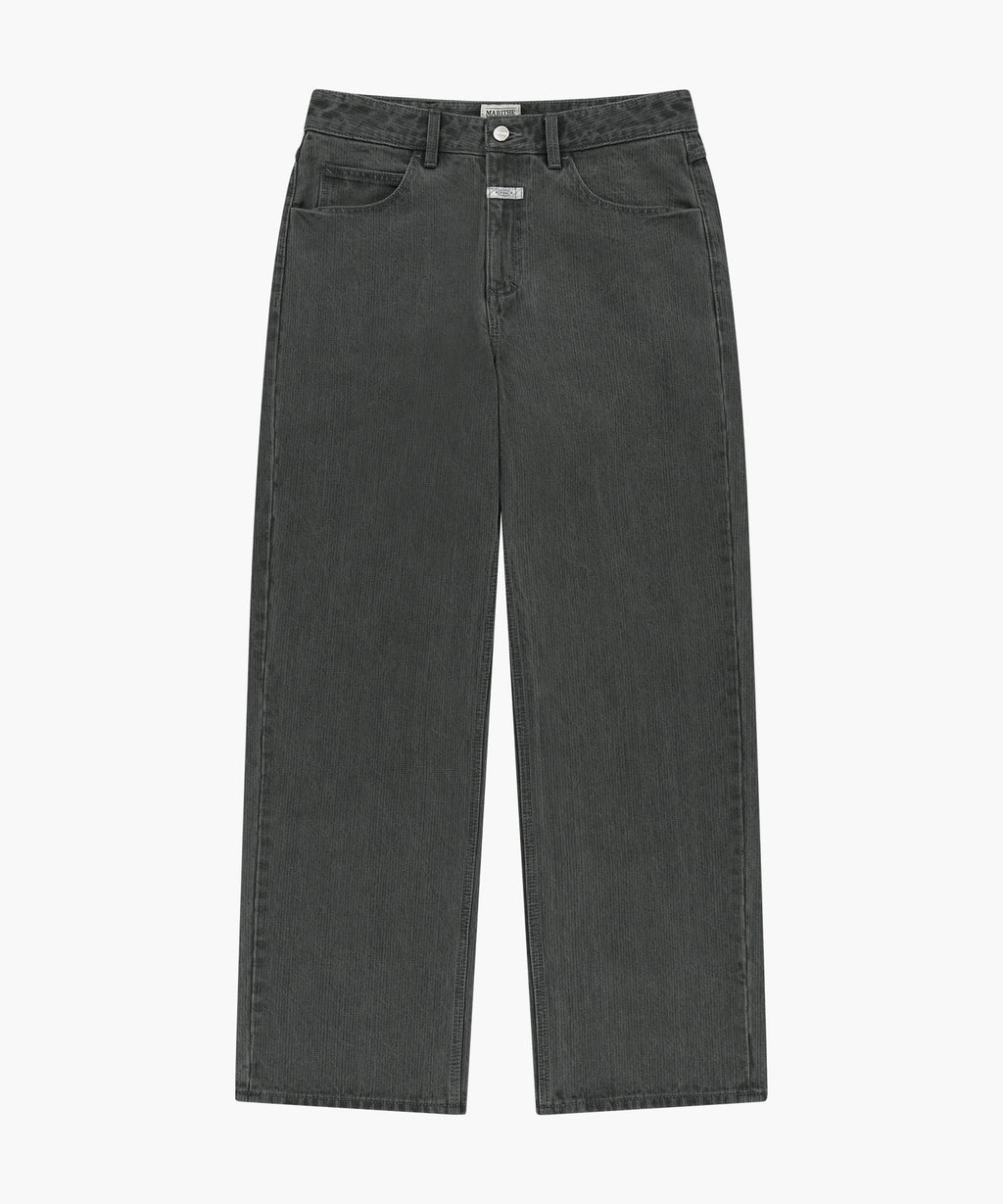 Marithe & Francois Girbaud - Semi-wide Broken Twill Denim Pants (Gray) product image 5 | TRAB K-Fashion Australia