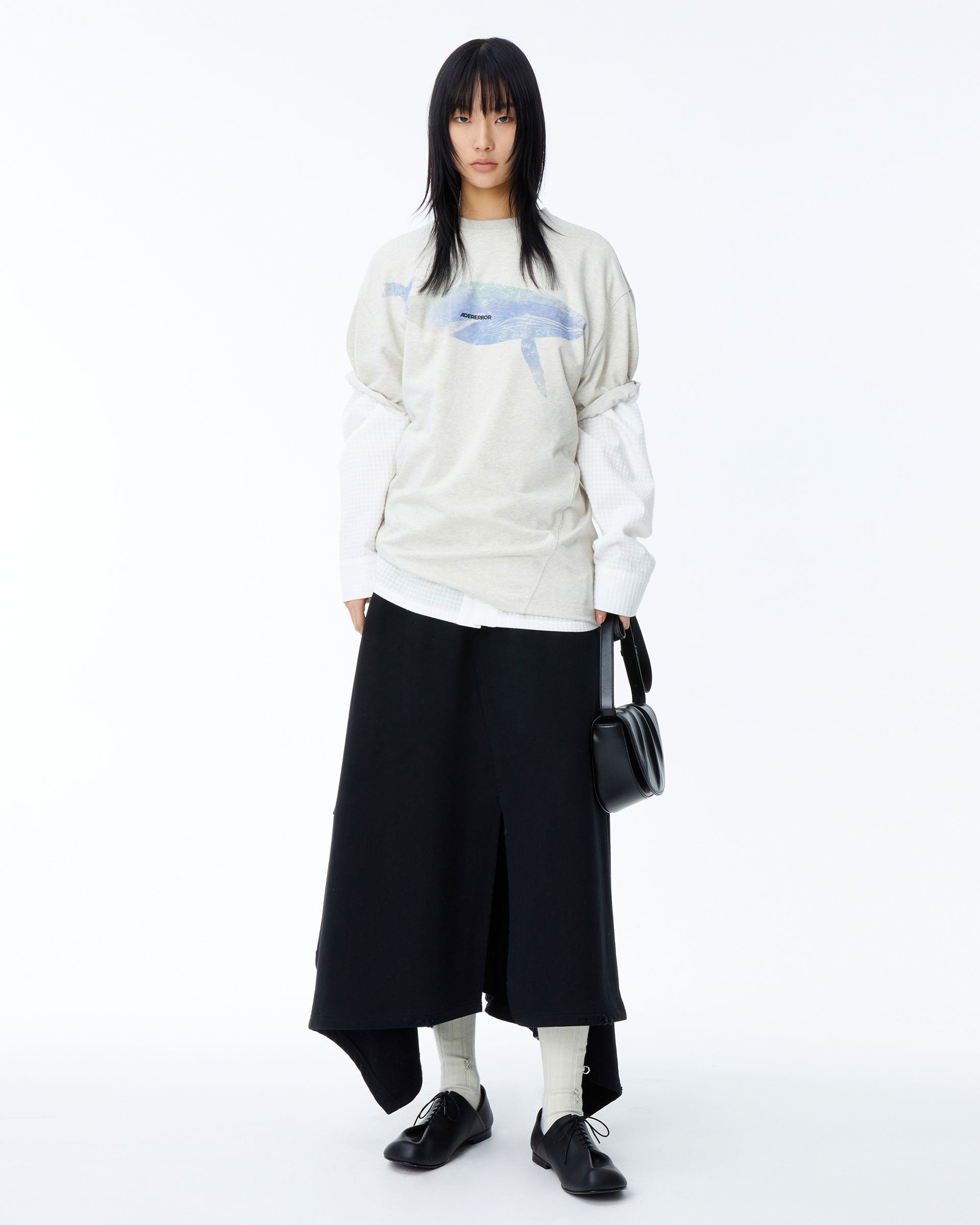 Ader Error - Blue whale t-shirt (Oatmeal) product image 1 | TRAB K-Fashion Australia