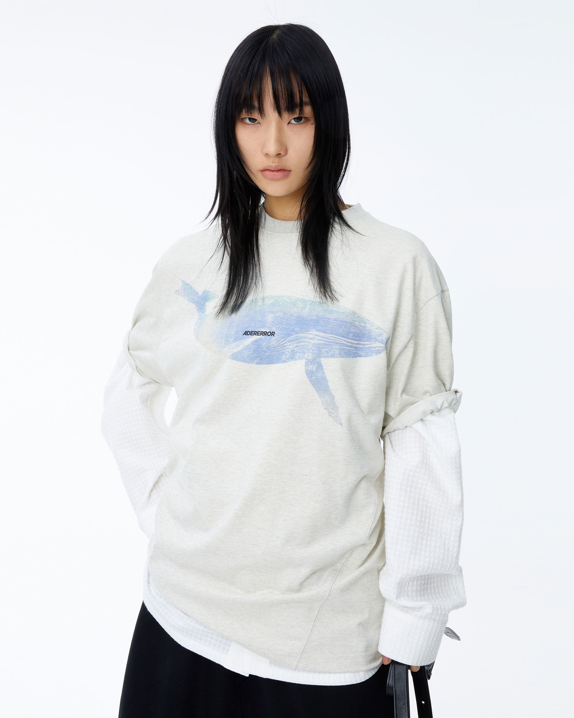 Ader Error - Blue whale t-shirt (Oatmeal) product image 2 | TRAB K-Fashion Australia
