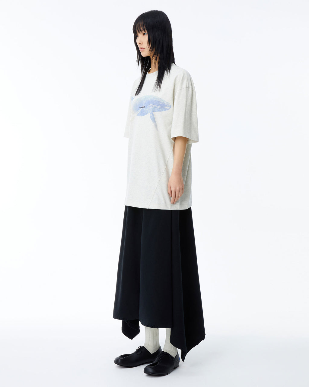 Ader Error - Blue whale t-shirt (Oatmeal) product image 4 | TRAB K-Fashion Australia