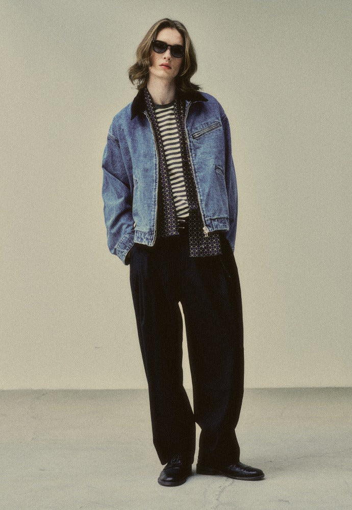 Art if acts - Marina Denim Work Jacket (Mid Blue) product image 1 | TRAB K-Fashion Australia