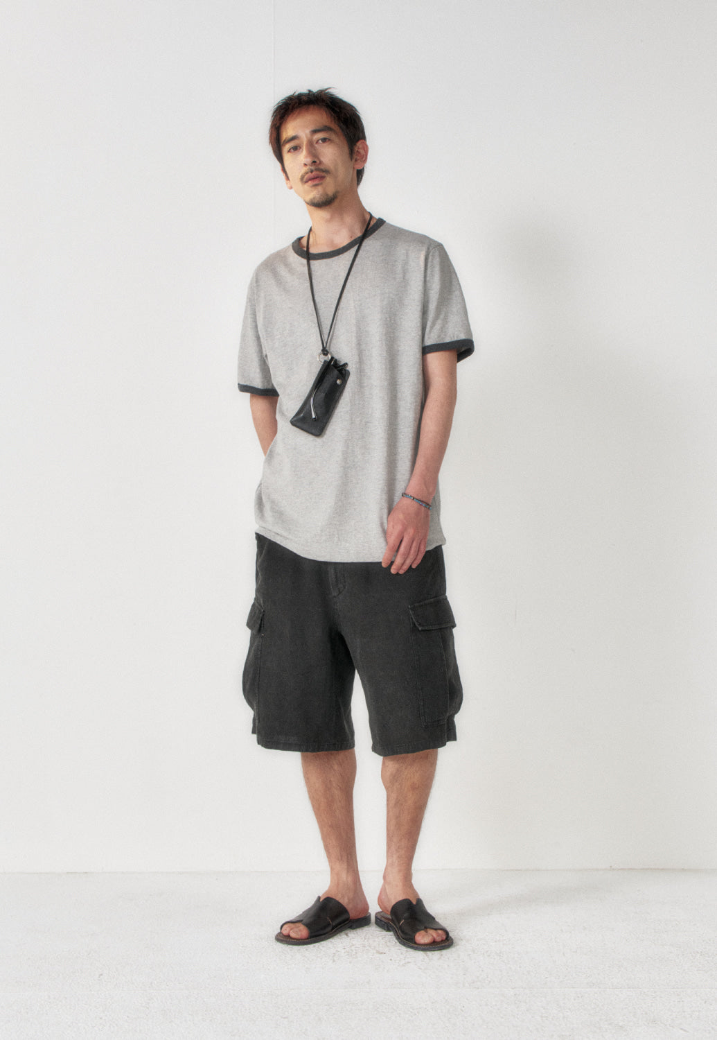 Art if acts - Slub Ringer Tee (Grey/Charcoal) product image 4 | TRAB K-Fashion Australia