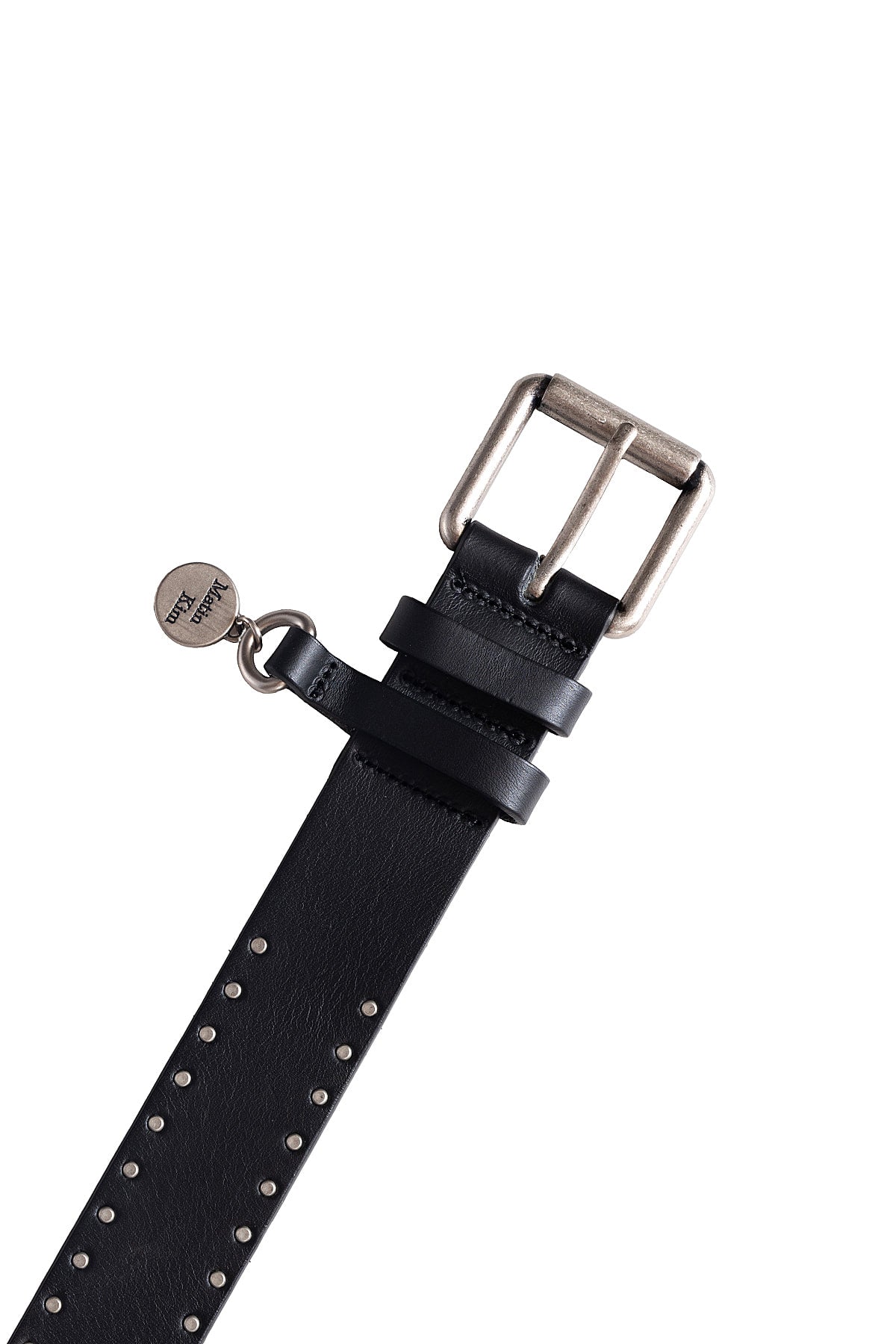 Matin Kim - Mini Dot Stud Leather Belt (Black) product image 2 | TRAB K-Fashion Australia
