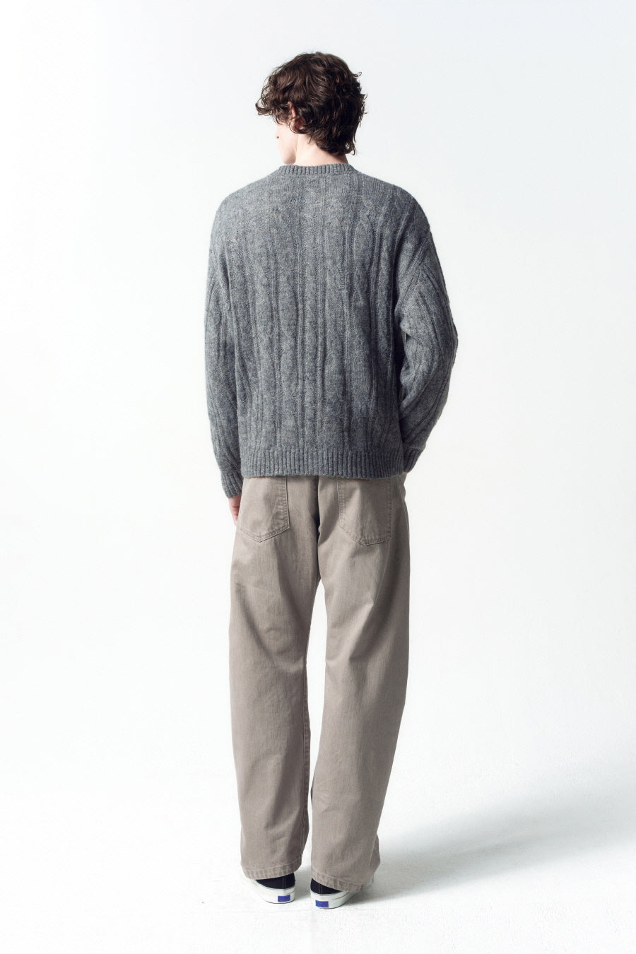 Insilence - Seared Cable Cardigan (Melange Grey) product image 5 | TRAB K-Fashion Australia