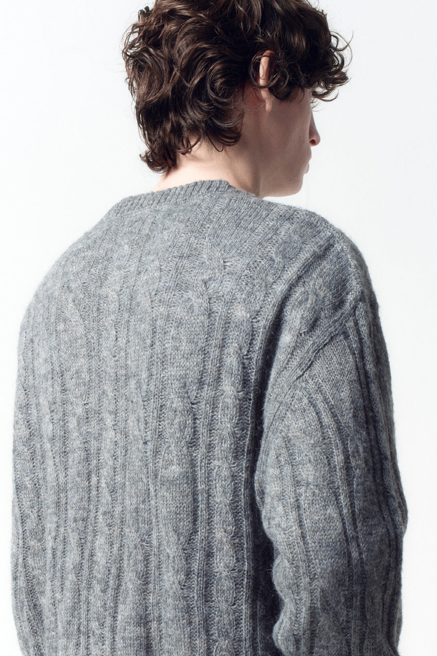 Insilence - Seared Cable Cardigan (Melange Grey) product image 4 | TRAB K-Fashion Australia