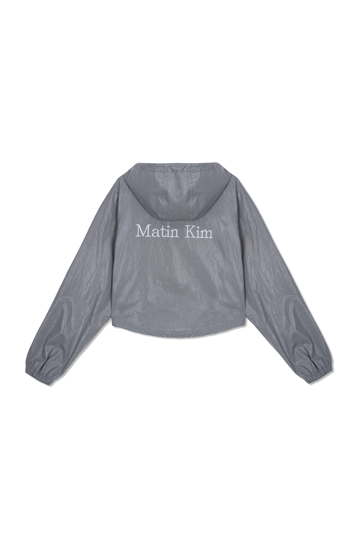 Matin Kim - Matin Crop Hoody Coating Jumper (Dark Grey) product image 2 | TRAB K-Fashion Australia