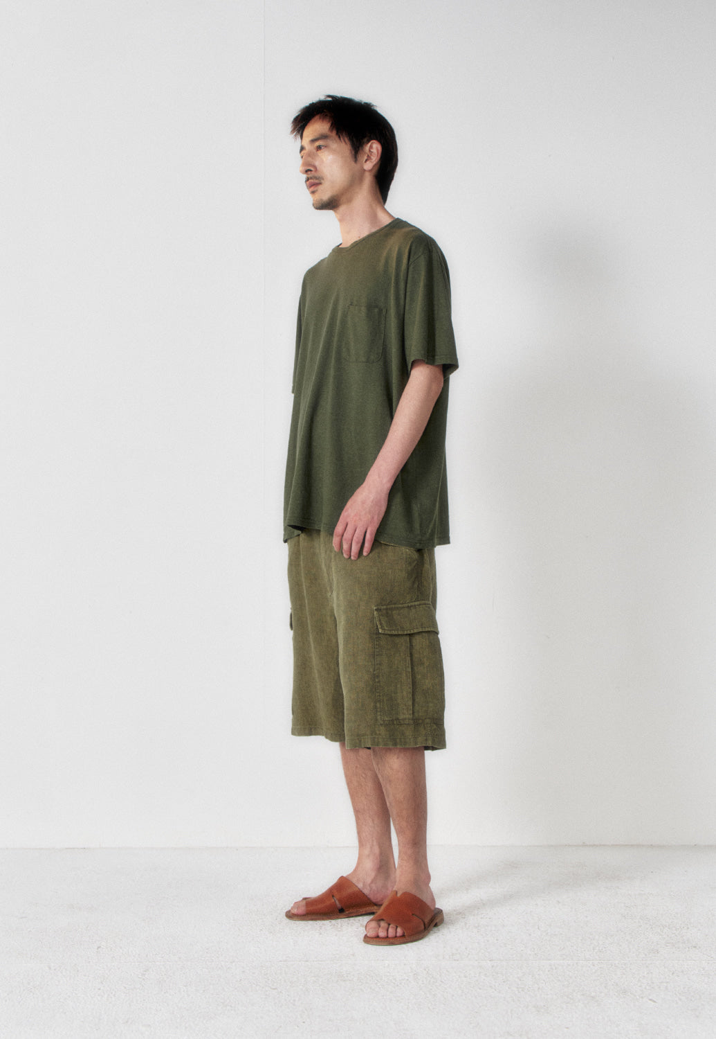 Art if acts - Linen M-51 Shorts (Khaki) product image 2 | TRAB K-Fashion Australia