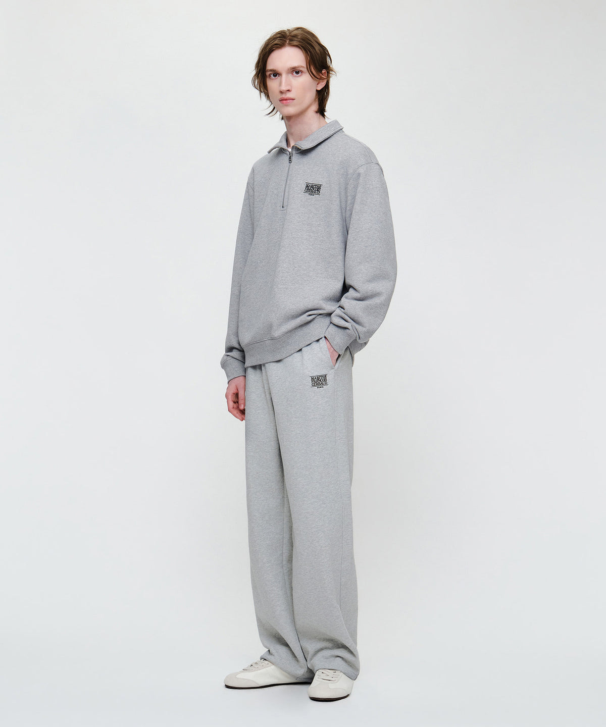 Marithe & Francois Girbaud - Classic Logo Sweat Pants (Heather Gray) product image 4 | TRAB K-Fashion Australia
