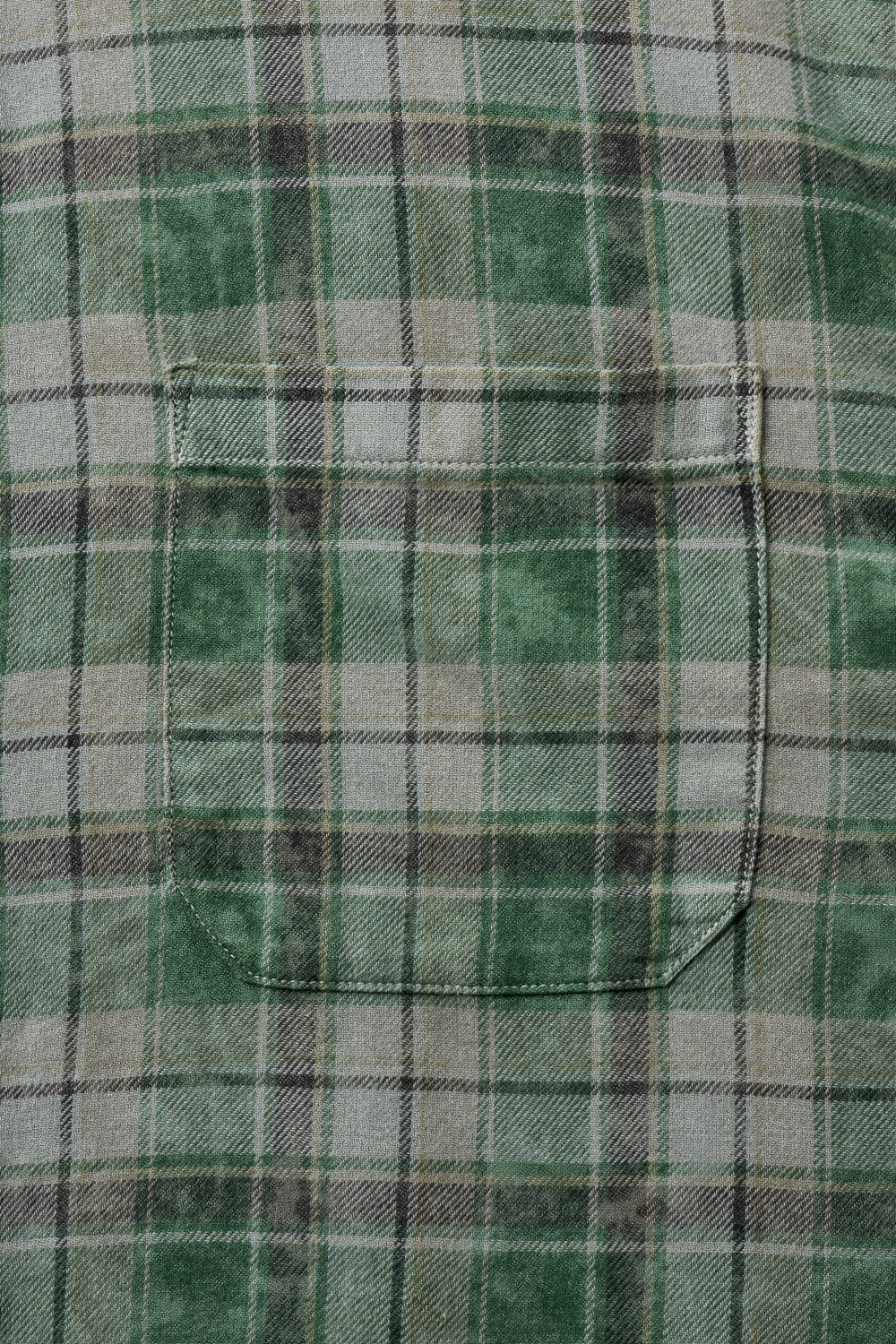 Hatchingroom - Arrow Shirt Over Dyed Bleached Check (Green) product image 4 | TRAB K-Fashion Australia