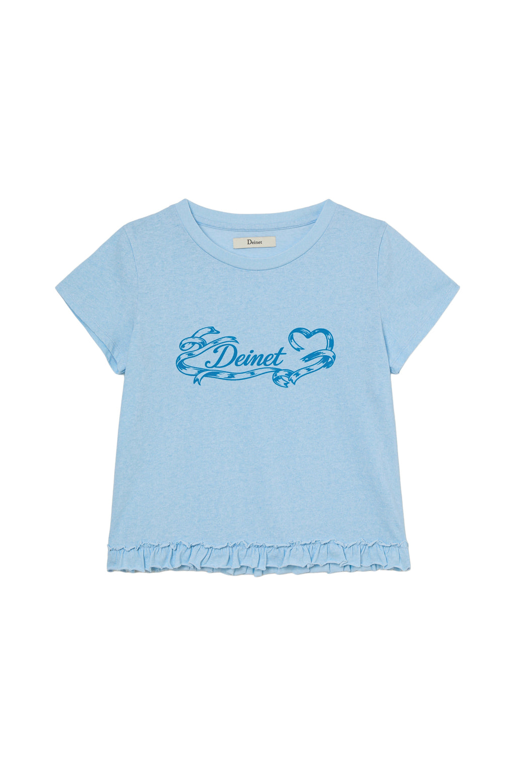Deinet - Ruffle Washed T-Shirt (Light Blue) product image 1 | TRAB K-Fashion Australia