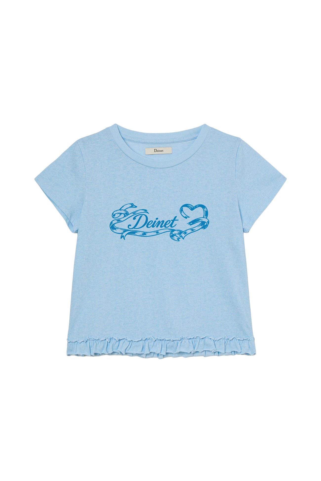 Deinet - Ruffle Washed T-Shirt (Light Blue) product image 1 | TRAB K-Fashion Australia