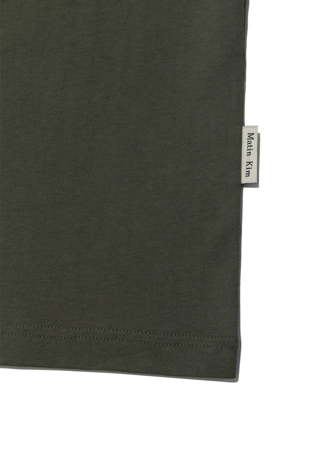 Matin Kim - Embroidery Small Logo Oversize Top (Khaki) product image 4 | TRAB K-Fashion Australia