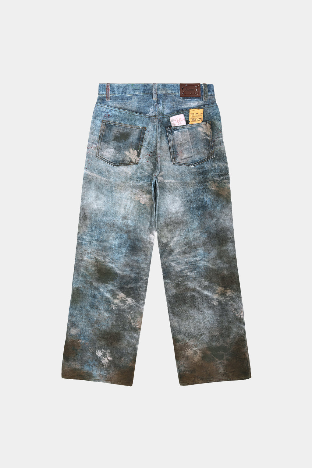 Andersson Bell - Unisex Festival Mud Printed Jeans (Blue) product image 12 | TRAB K-Fashion Australia