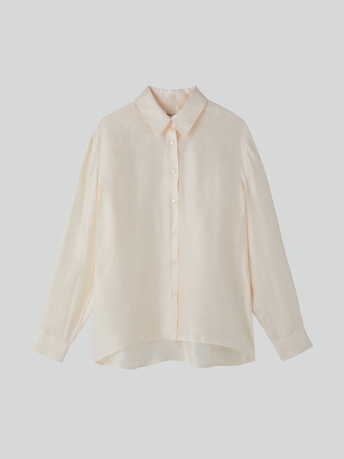 Recto - Oversized Sheer Shirt (Cream) product image 4 | TRAB K-Fashion Australia
