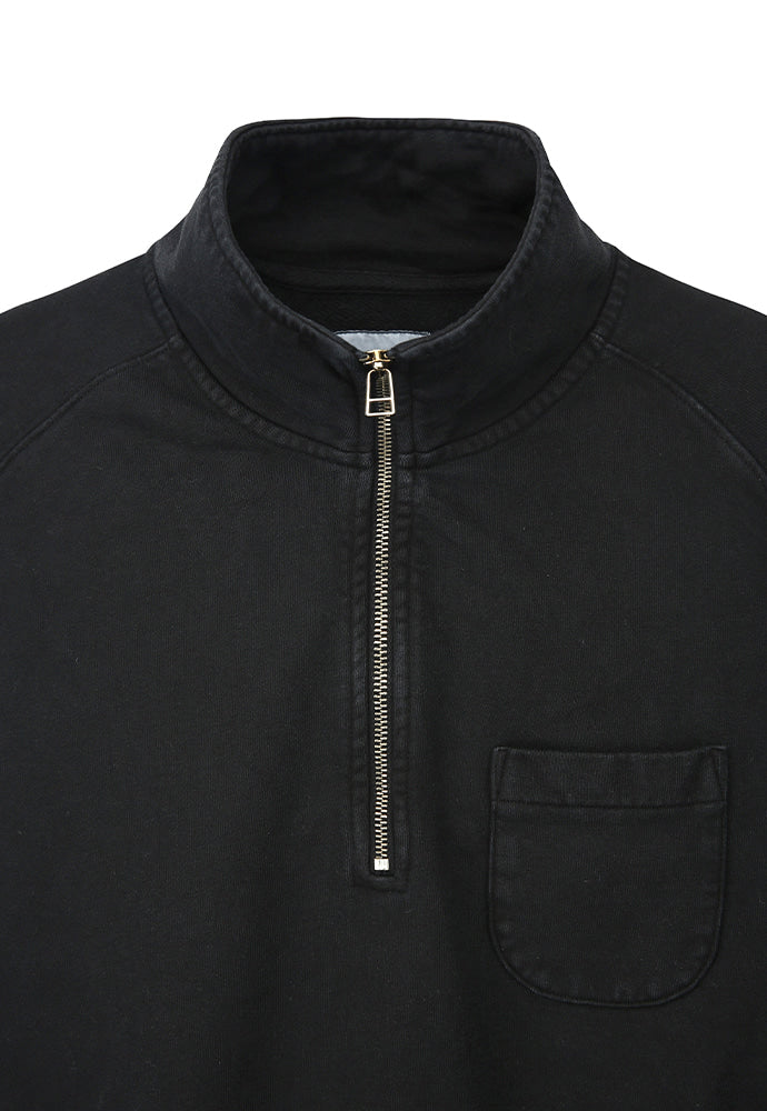 Art if acts - Garment Dyed Half Zipup Sweat (Black) product image 10 | TRAB K-Fashion Australia