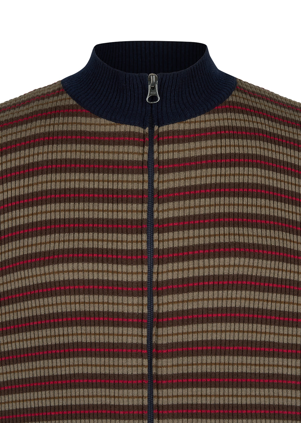 Amomento - stripe zip up cardigan (Brown) product image 8 | TRAB K-Fashion Australia