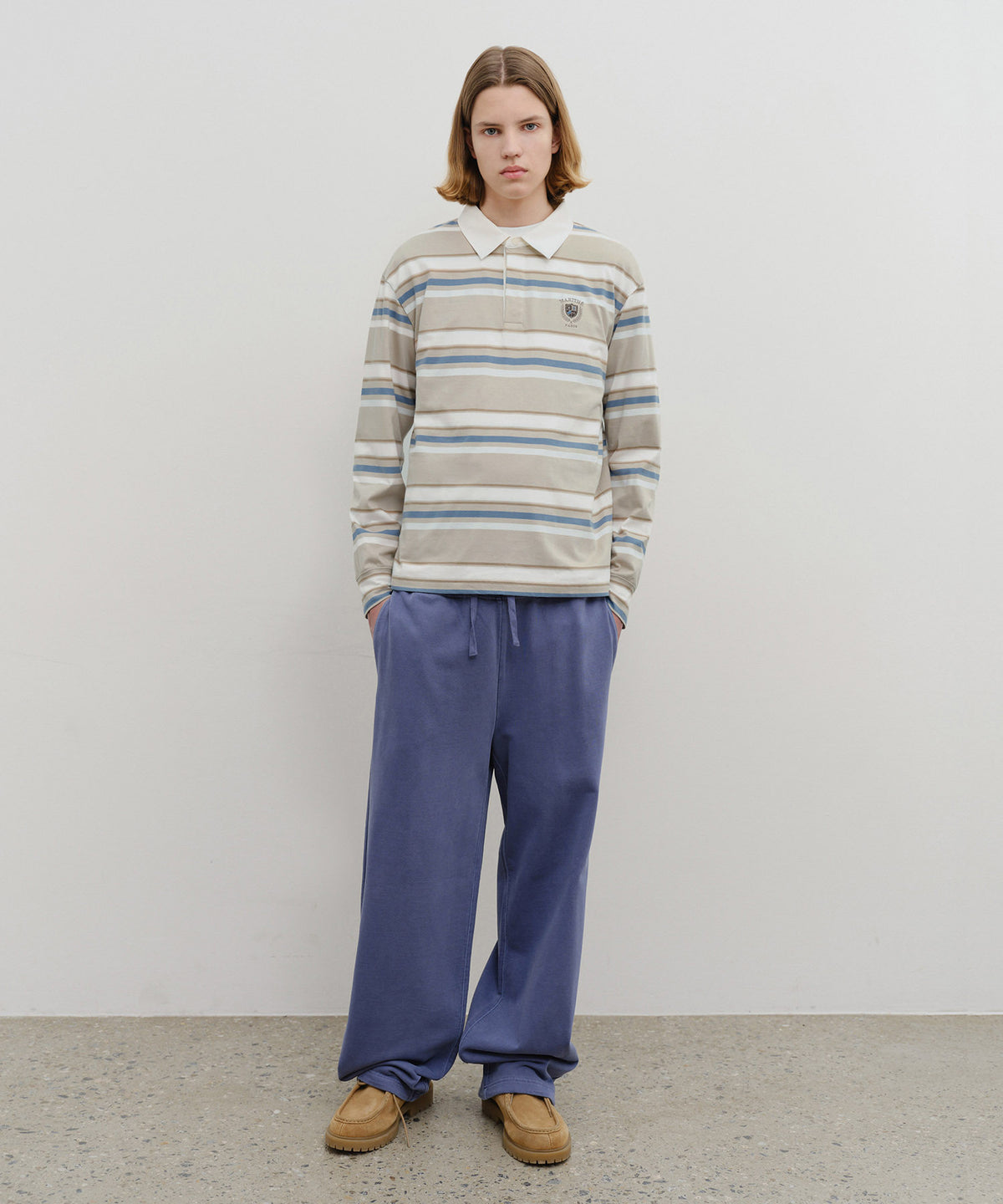 Marithe & Francois Girbaud - Stripe Collar Long Sleeve (Beige) product image 5 | TRAB K-Fashion Australia
