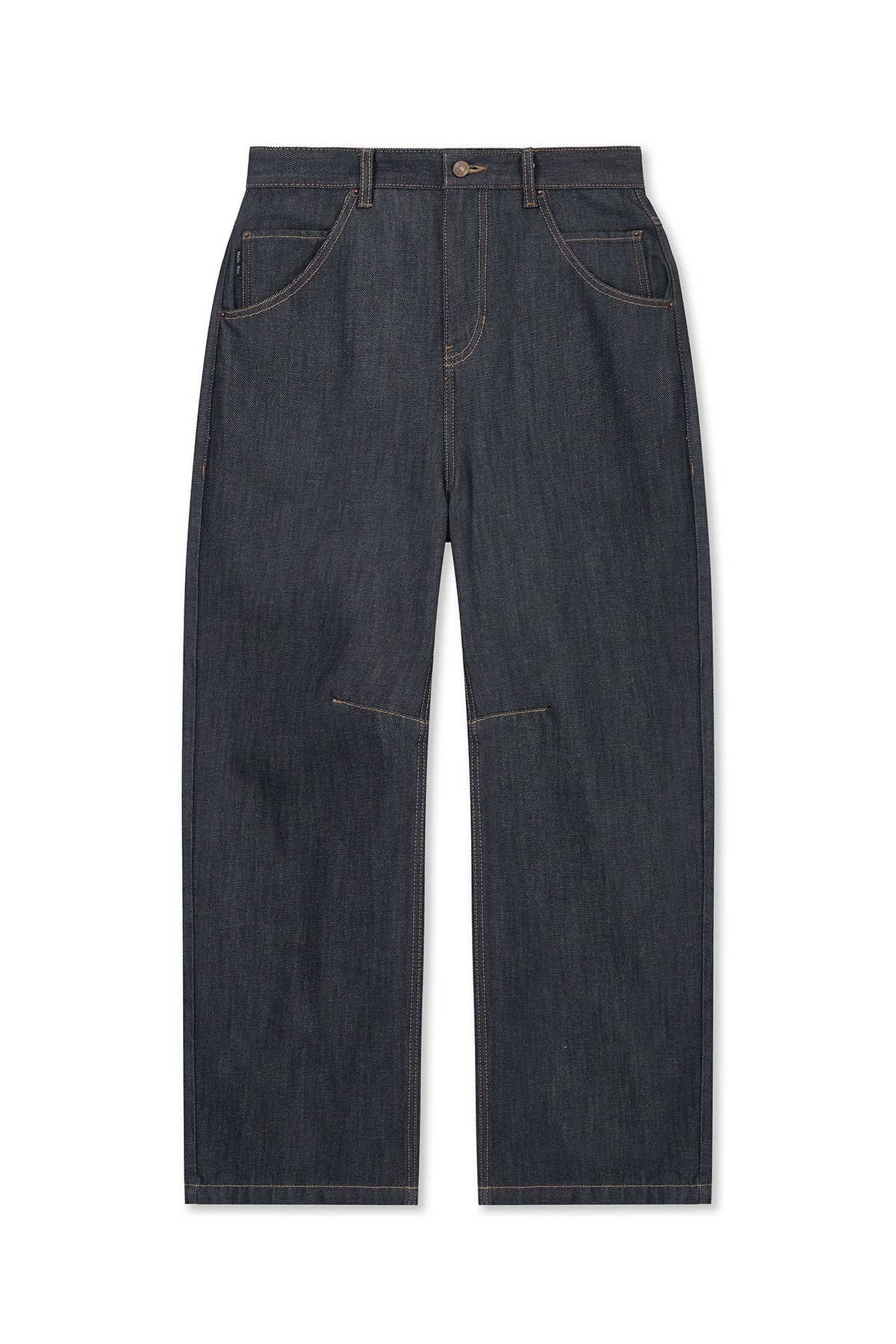 Matin Kim - Dart Point Denim Pants (Dark Navy) product image 1 | TRAB K-Fashion Australia