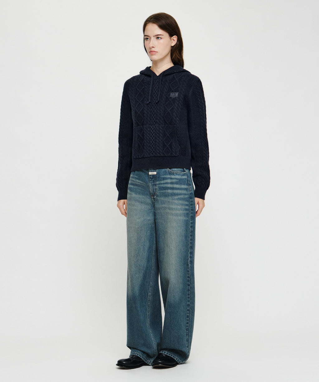 Marithe & Francois Girbaud - [Pre-order – Ships 7 Oct] Baggy Fit Dirty Washed Denim Pants (Blue) product image 4 | TRAB K-Fashion Australia