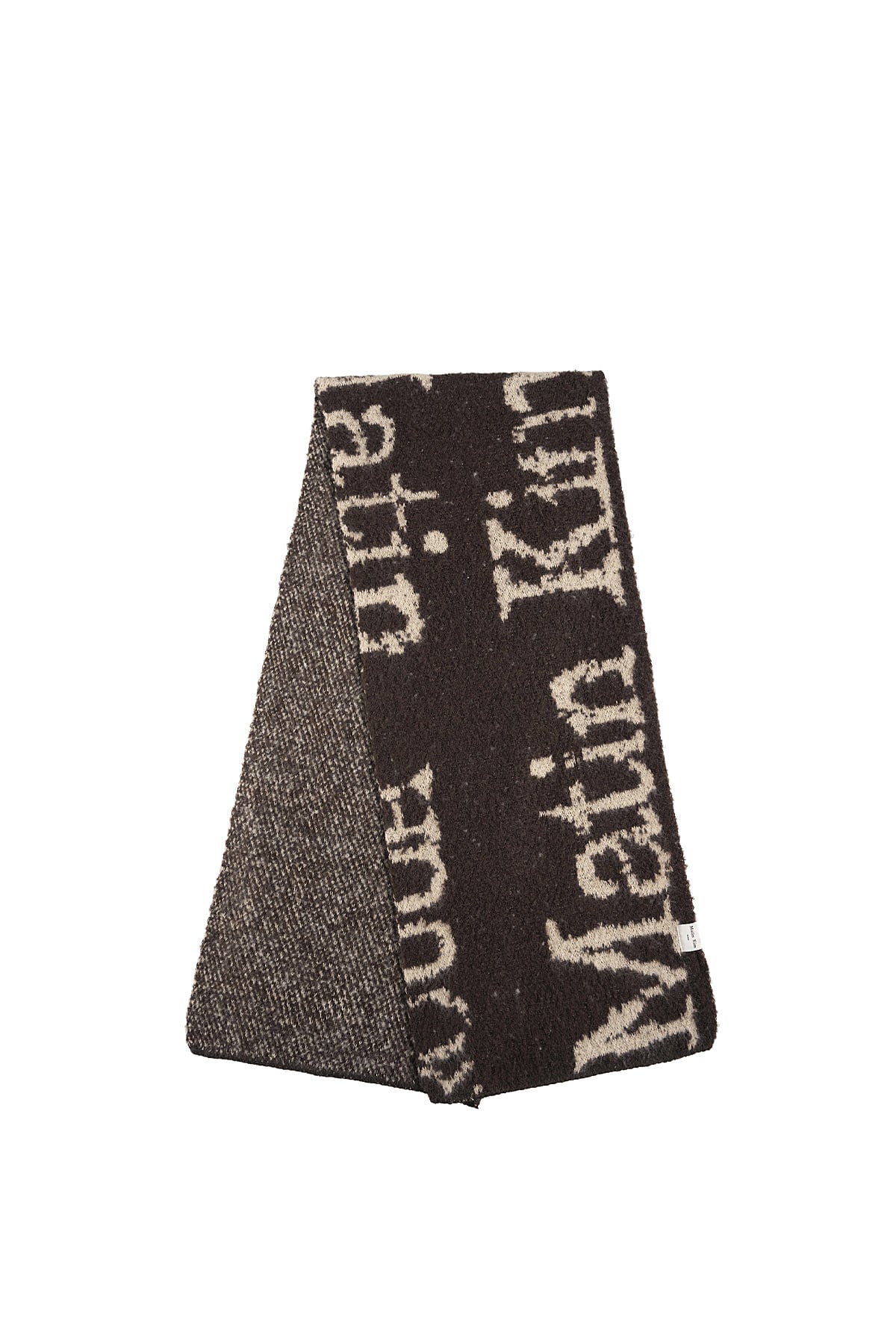 Matin Kim - Cracked Logo Muffler (Brown) product image 6 | TRAB K-Fashion Australia
