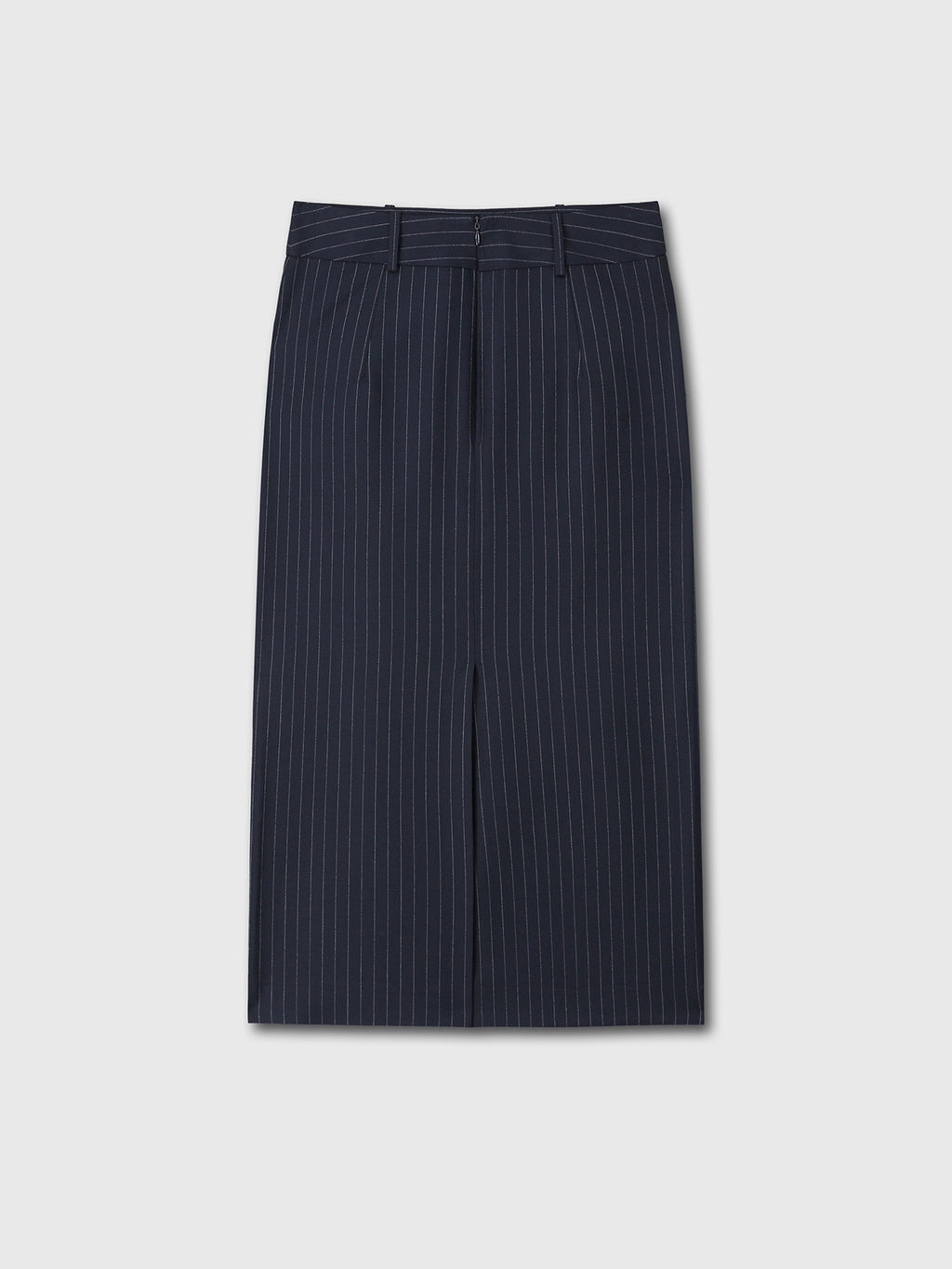 Tonywack - Striped Wool Long Pencil Skirt (Navy Pinstripe) product image 7 | TRAB K-Fashion Australia
