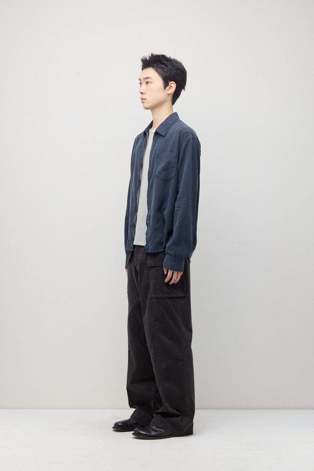 Hatchingroom - Zip Shirt (Bleached Navy) product image 4 | TRAB K-Fashion Australia
