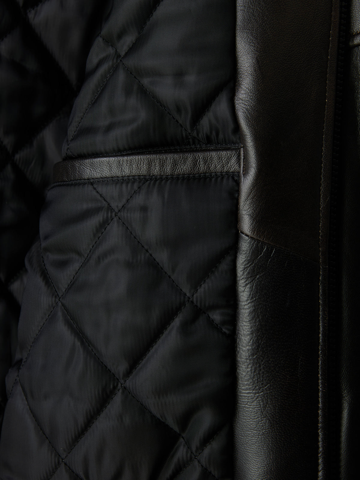 Recto - Vintage Effect Leather Bomber (Vintage Brown) product image 13 | TRAB K-Fashion Australia