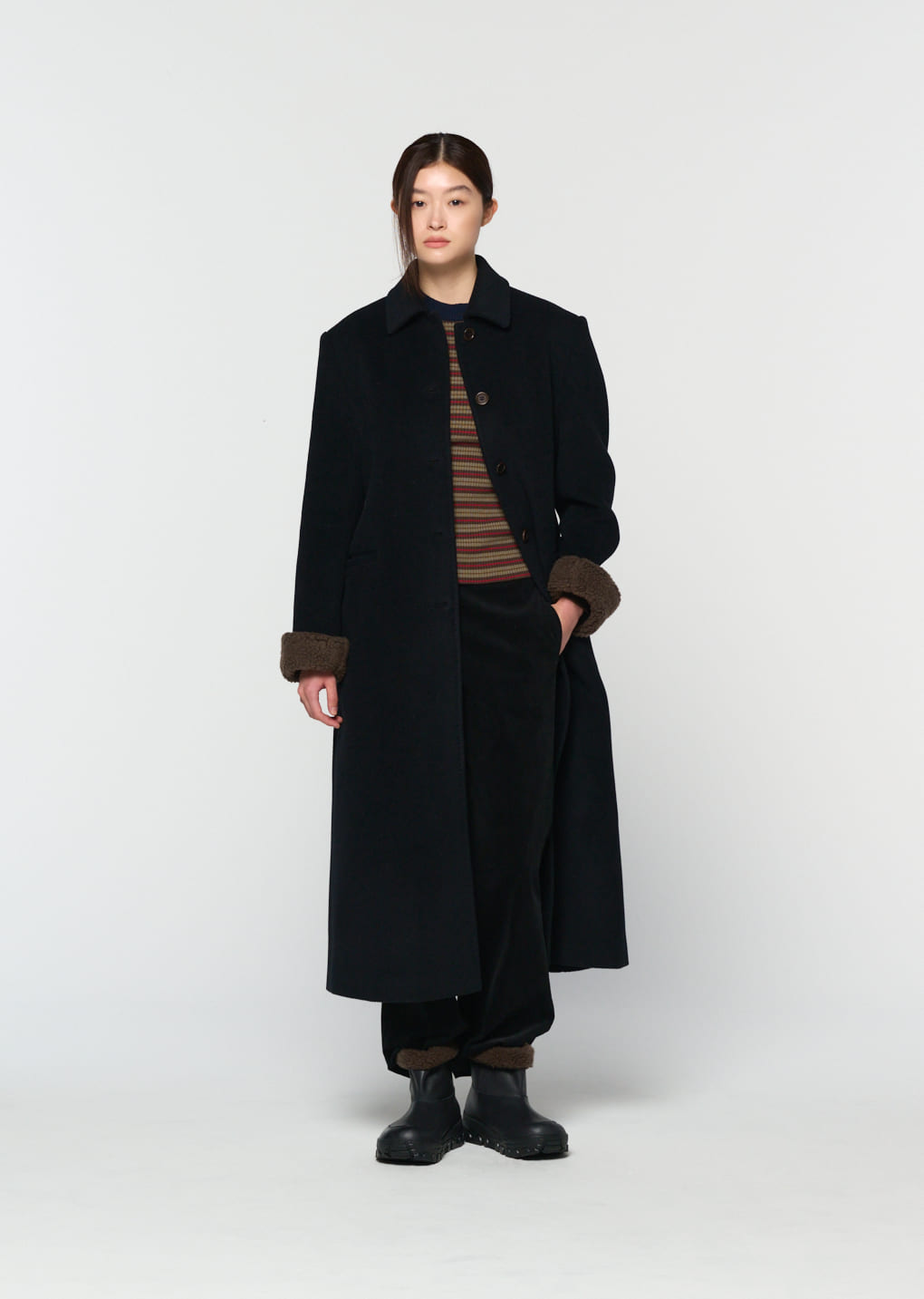 Amomento - single maxi long coat (Black) product image 10 | TRAB K-Fashion Australia