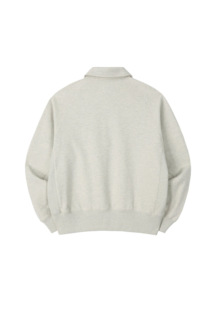 Art if acts - Half Zipup Sweat Shirt (Oatmeal) product image 6 | TRAB K-Fashion Australia