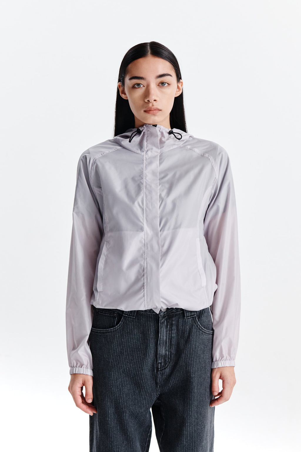 Matin Kim - Light Hoody Windbreaker (Light Grey) product image 5 | TRAB K-Fashion Australia